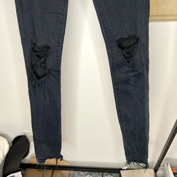 AGOLDE Sophie High Rise Distressed Skinny Jeans in Ruthless - Picture 6 of 8